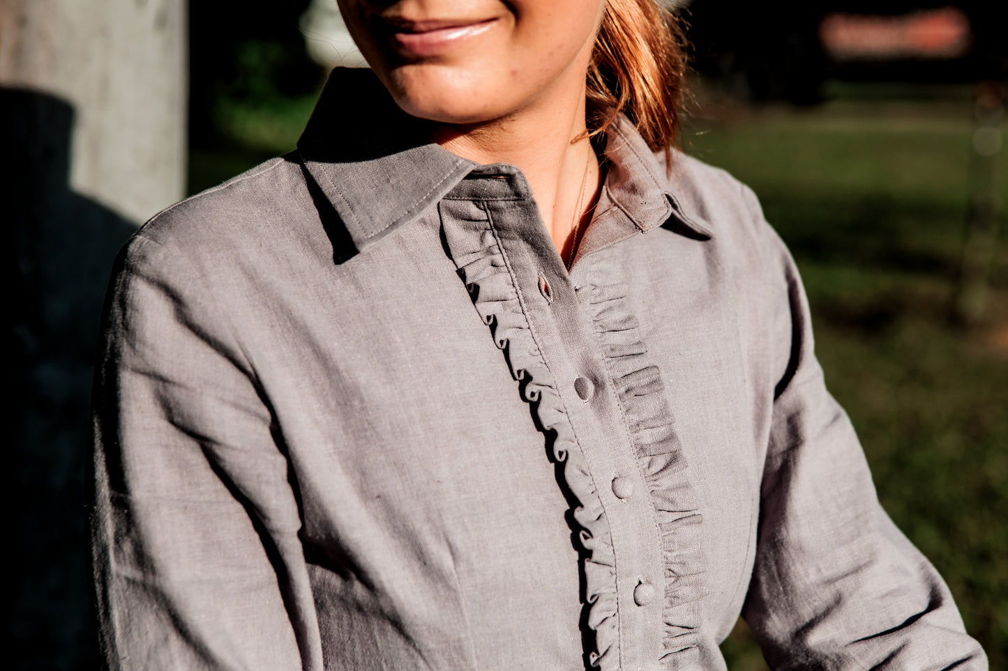 Grey Linen Arena Shirt