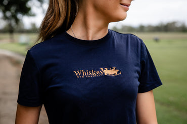 Navy Embroidered T Shirt