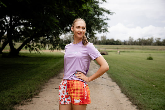 Lilac Embroidered T Shirt