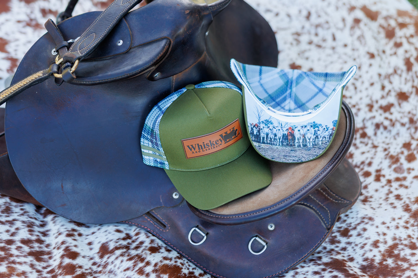 Olive Tartan Truckers Cap