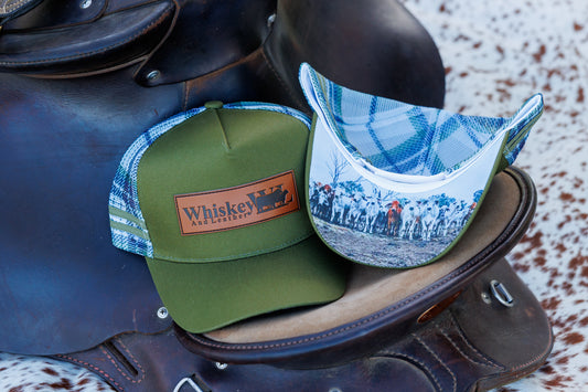 Olive Tartan Truckers Cap