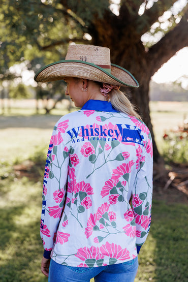 Pink Floral Fishing Shirt