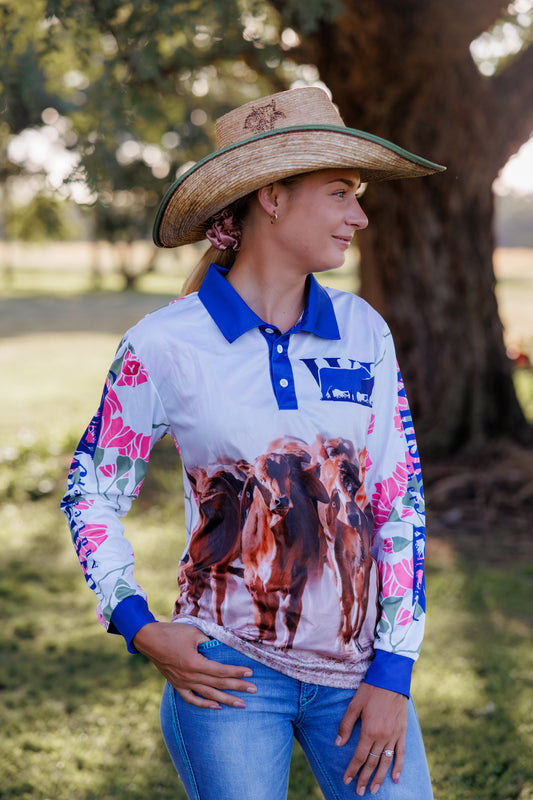 Pink Floral Fishing Shirt