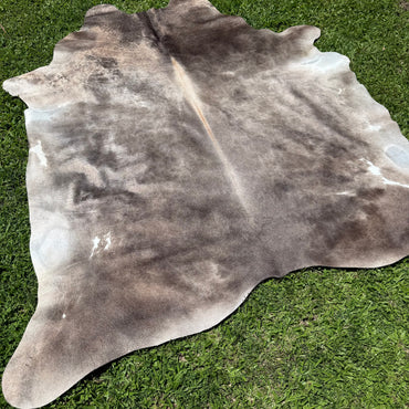 Large Grey Mix Cowhide Rug