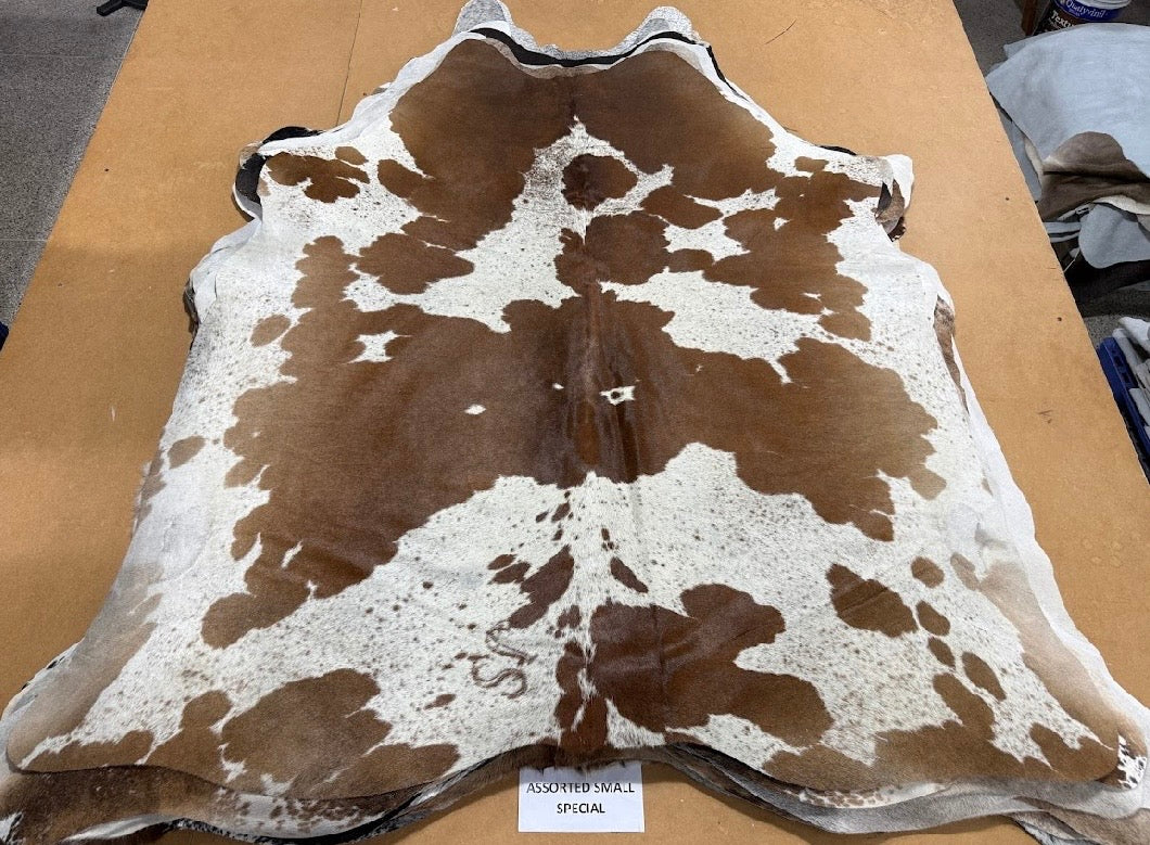 Small Brown/White Cowhide Rug (PRE ORDER)