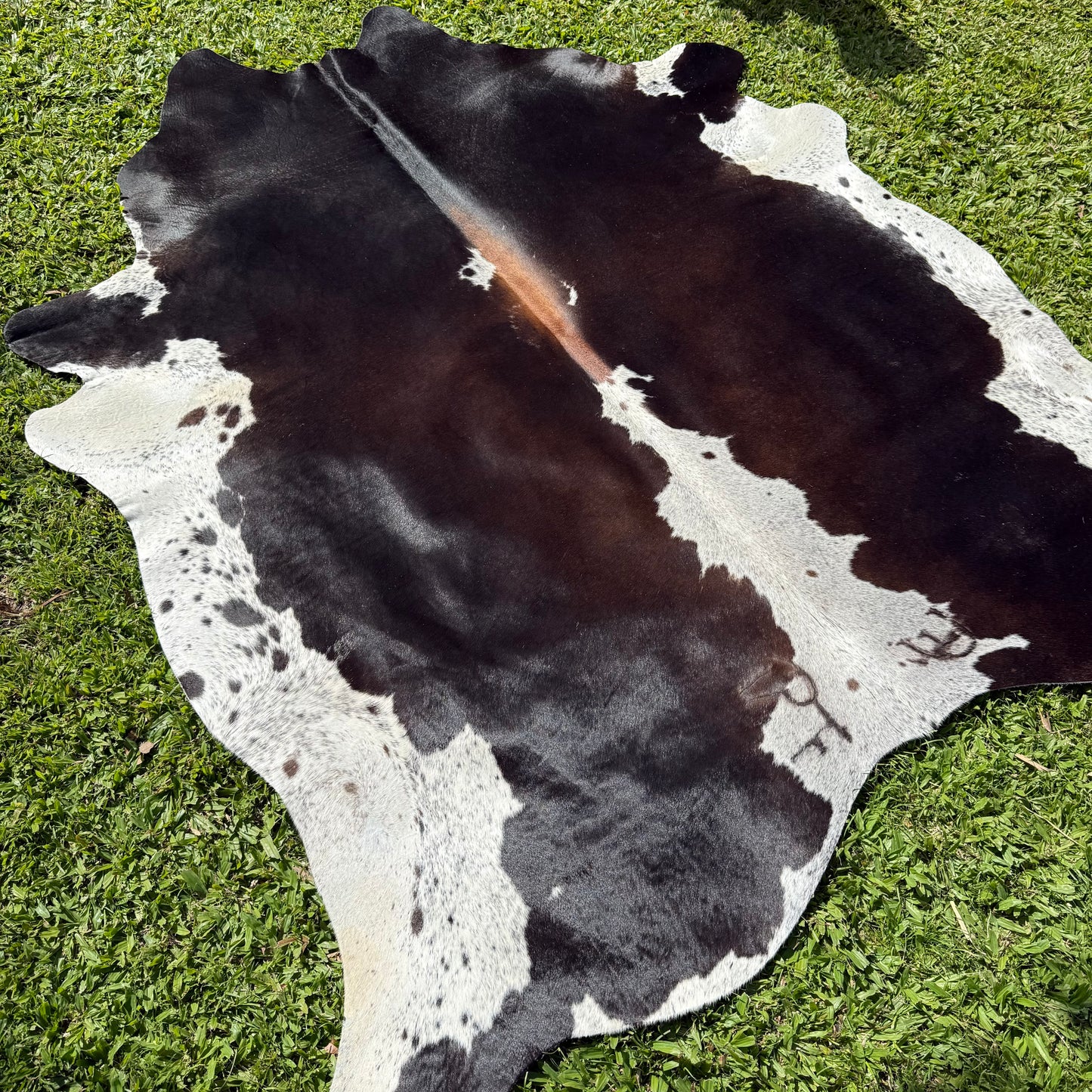 Large Red Cowhide Rug