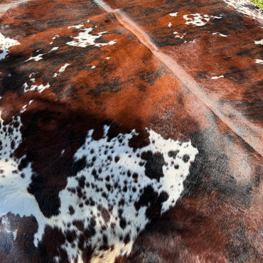 Large Tri Colour Cowhide Rug