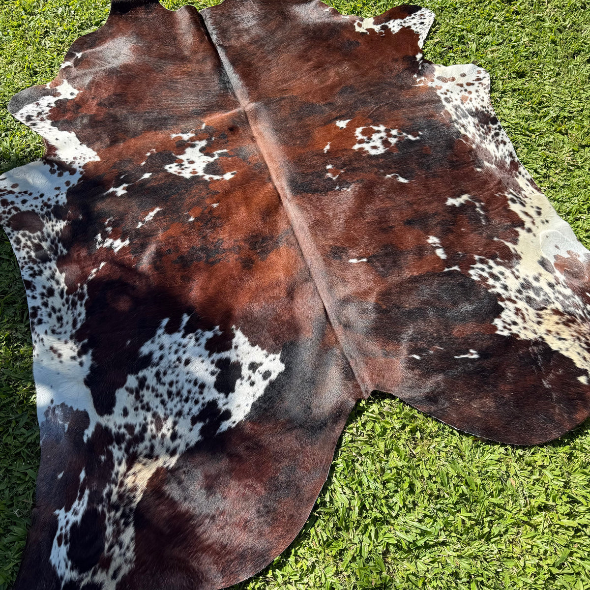Large Tri Colour Cowhide Rug