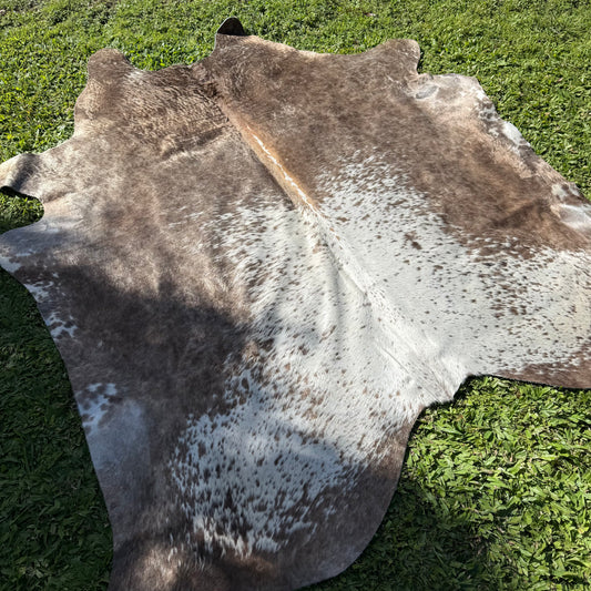 Large Grey Mix Cowhide Rug