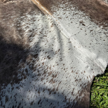 Large Grey Mix Cowhide Rug