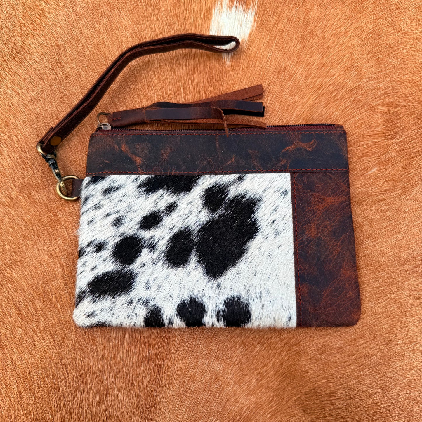 Cowhide Wristlet