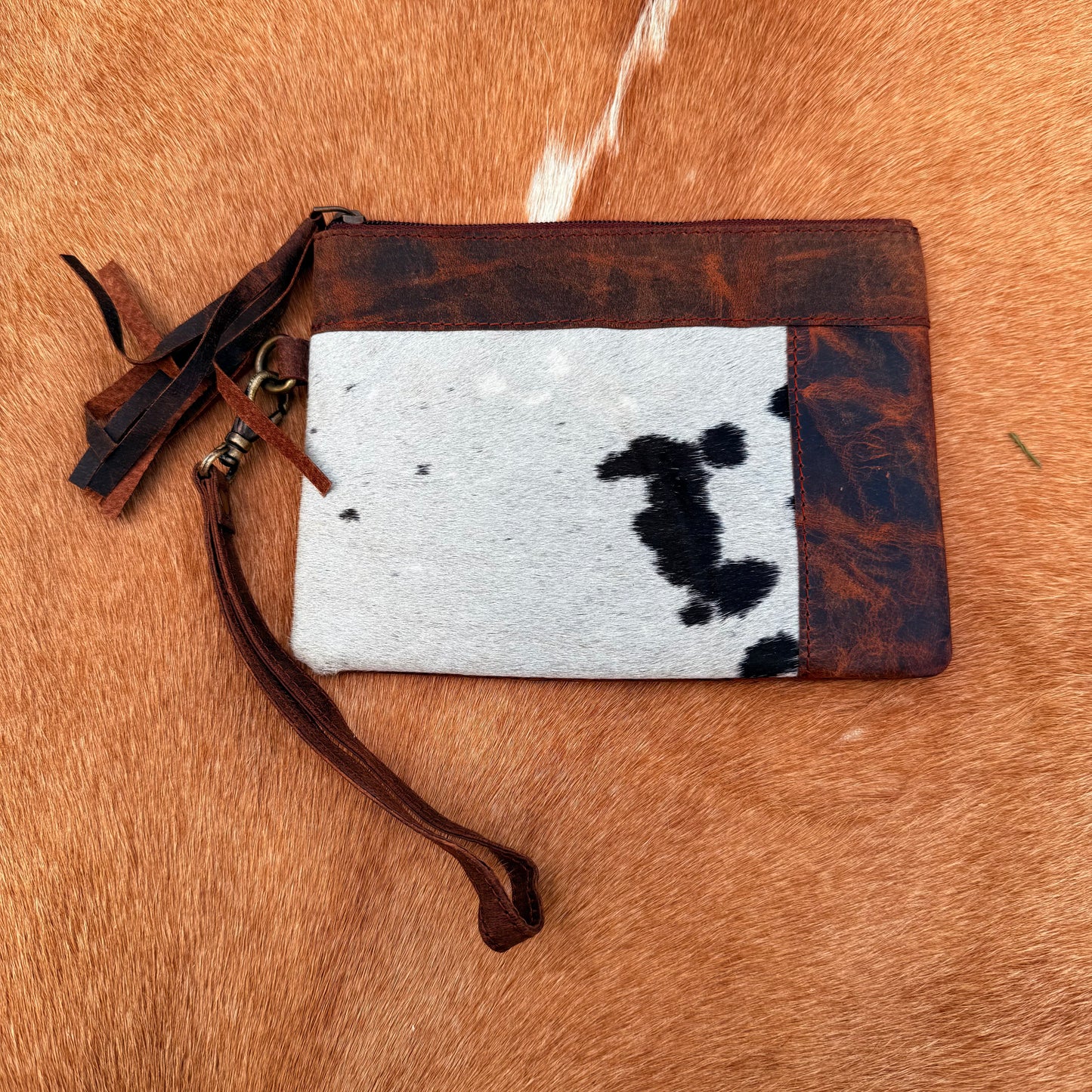 Cowhide Wristlet