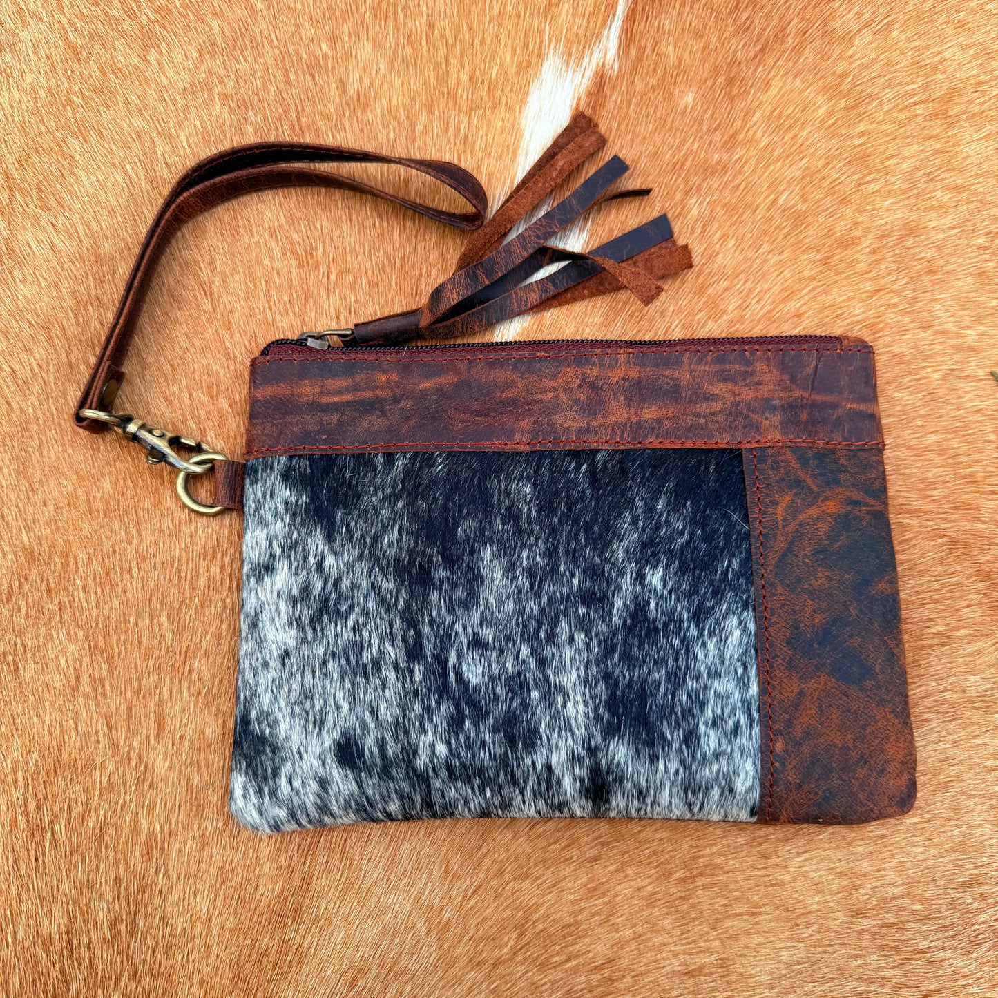 Cowhide Wristlet