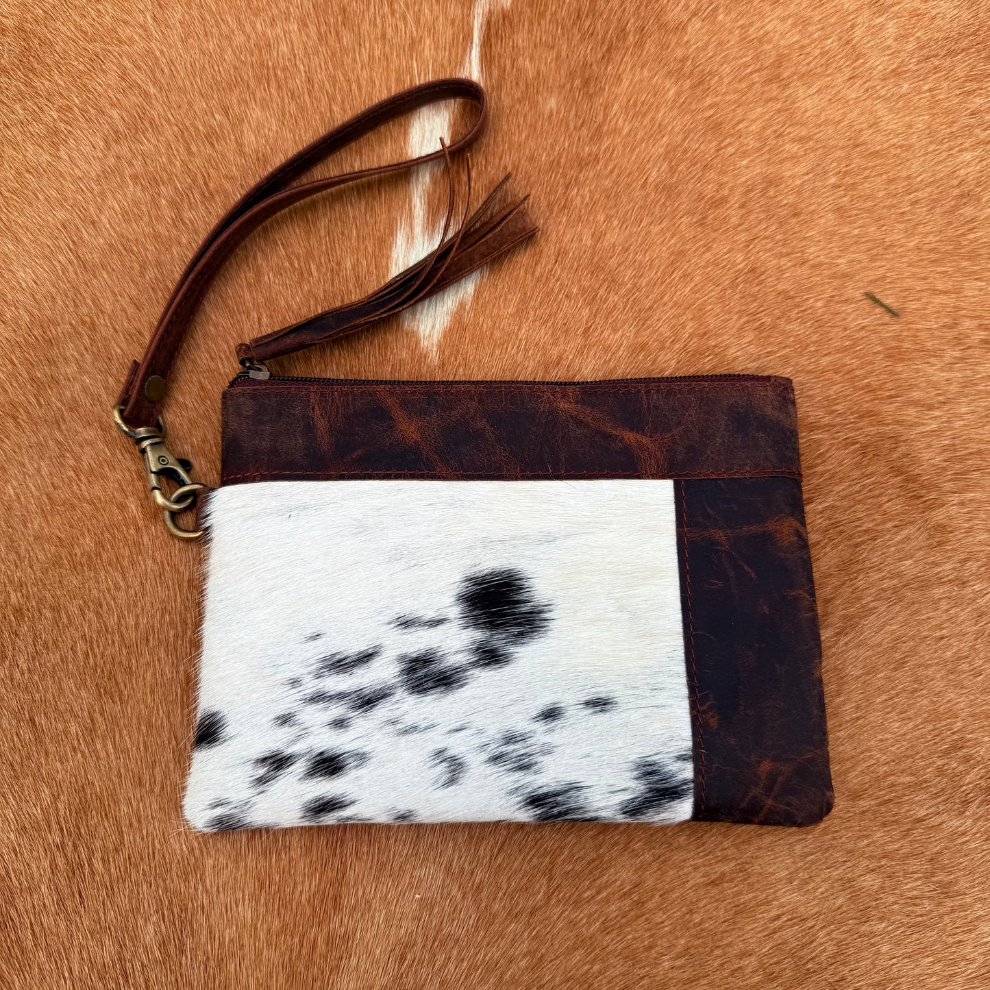Cowhide Wristlet