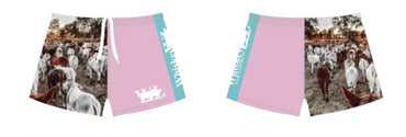 Teal/Pink Footy Short