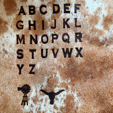 SINGLE Cowhide cattle tag keychain