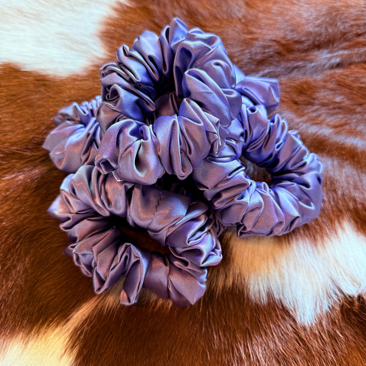 Lilac Satin Scrunchie