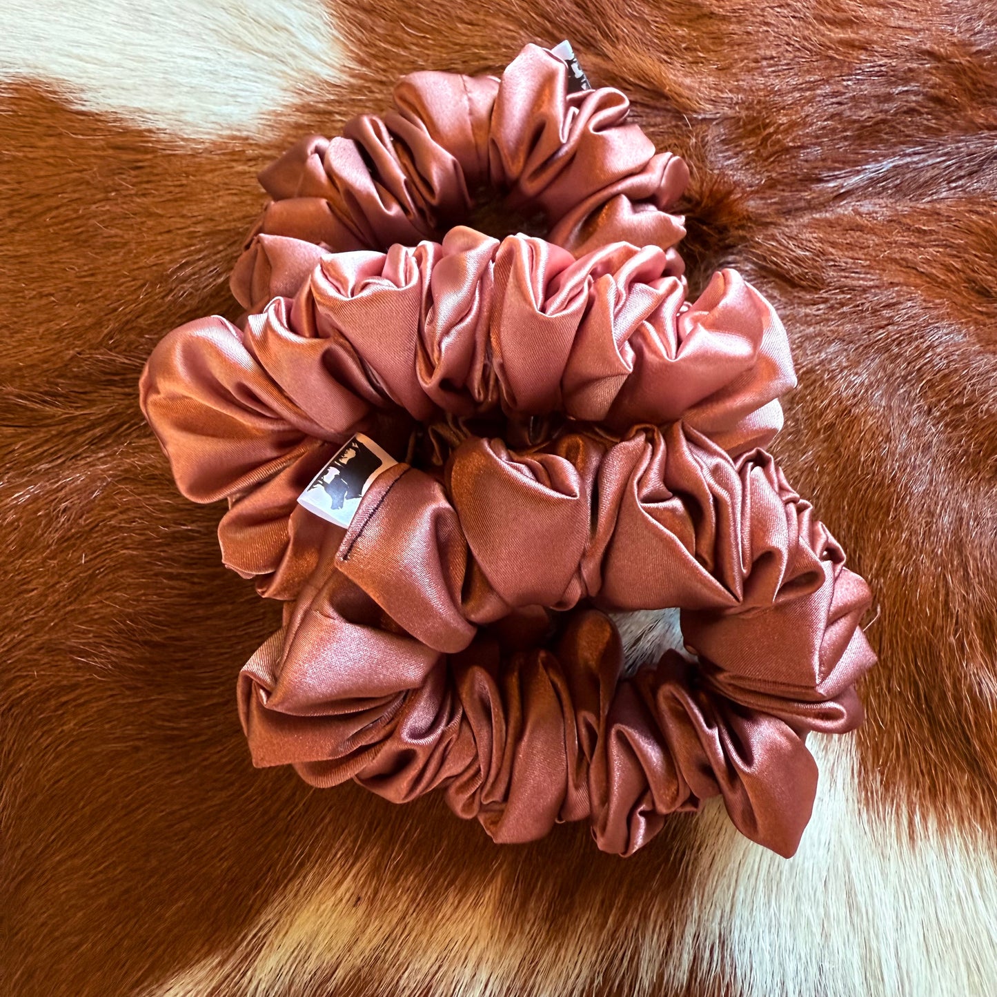 Dusty Pink Satin Scrunchie