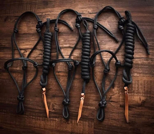 Classic Rope Halter Black