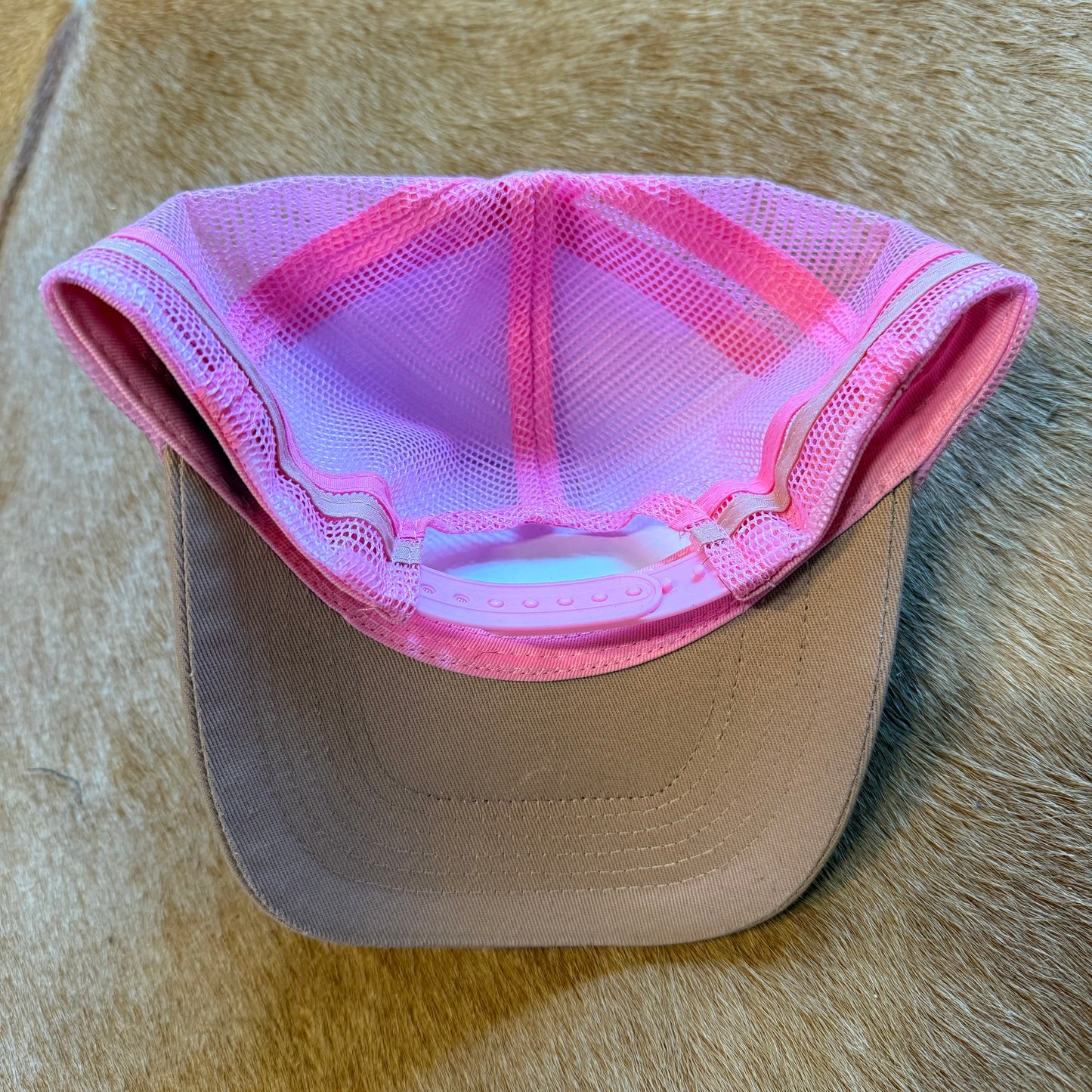 Pink stitch Truckers Cap