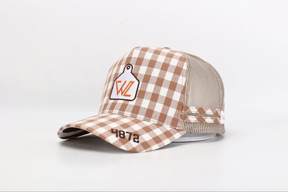Gingham Trucker Cap