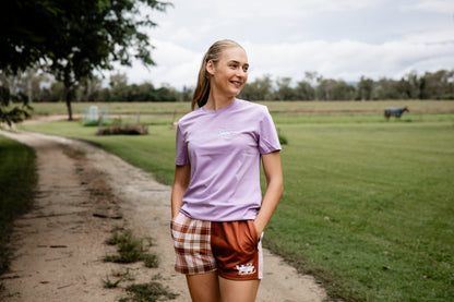 Lilac Embroidered T Shirt