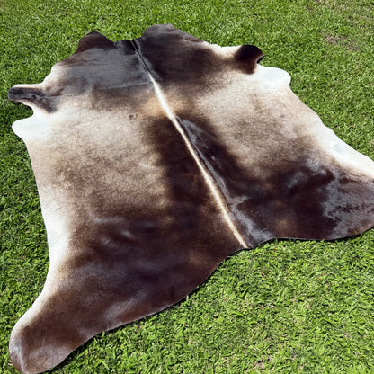 Large Grey Mix Cowhide Rug