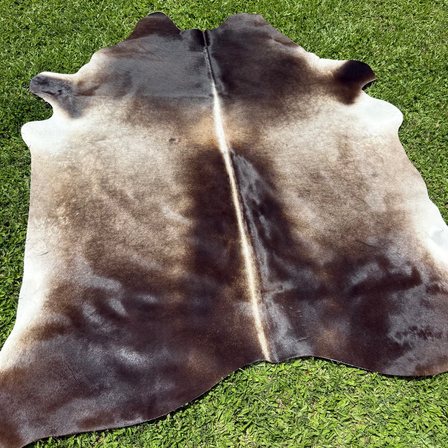 Large Grey Mix Cowhide Rug