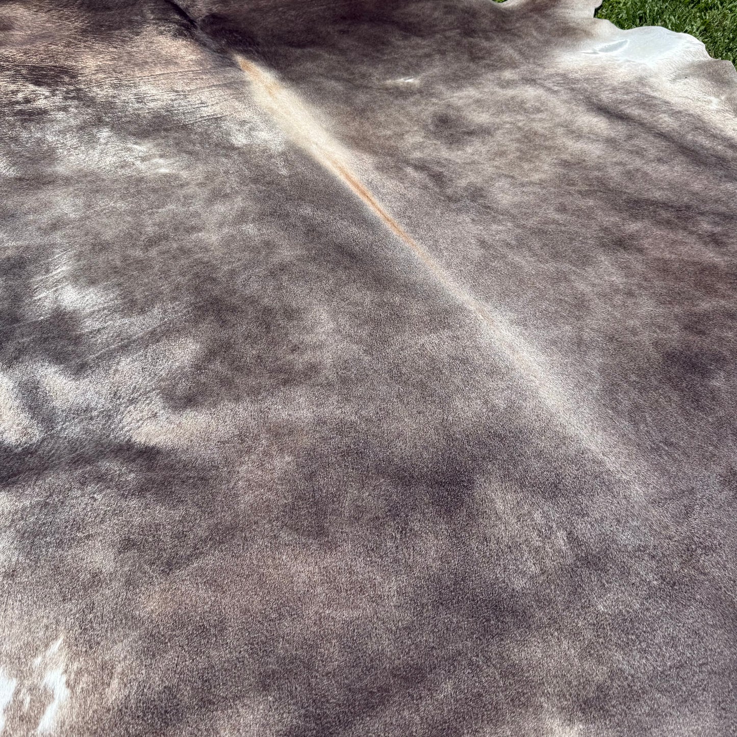 Large Grey Mix Cowhide Rug