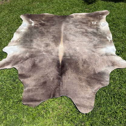 Large Grey Mix Cowhide Rug