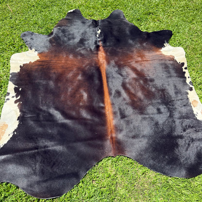Large Red Mix Cowhide Rug