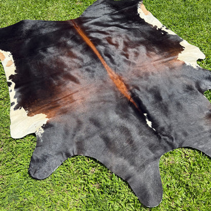Large Red Mix Cowhide Rug