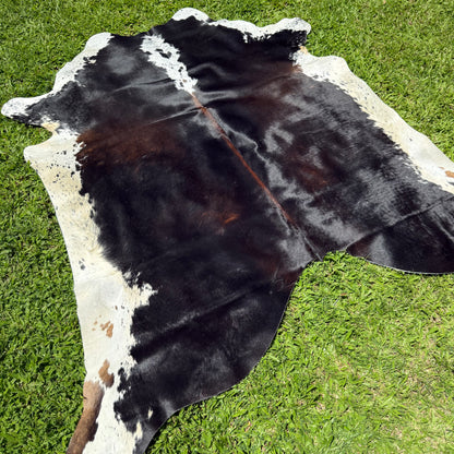 Large Red Mix Cowhide Rug