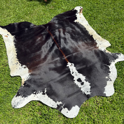 Large Red Mix Cowhide Rug