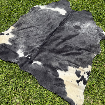 Small Black Roan Cowhide Rug