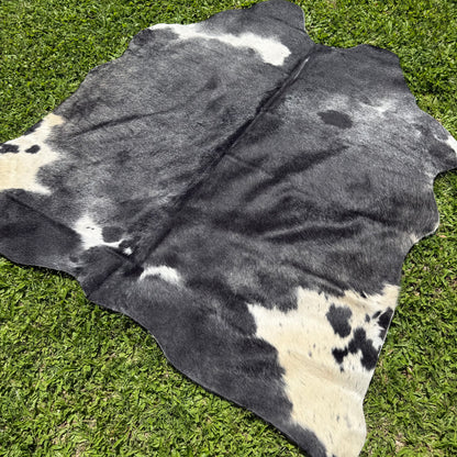 Small Black Roan Cowhide Rug
