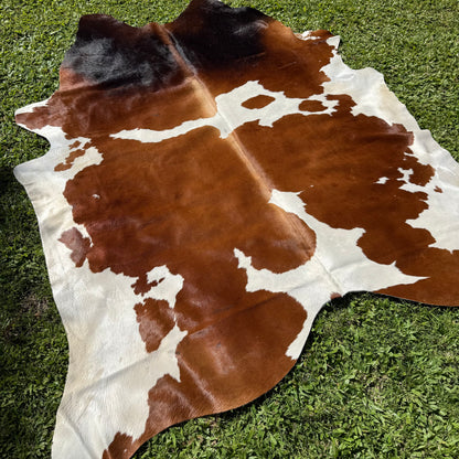Large Red Cowhide Rug