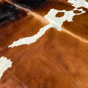 Large Red Cowhide Rug