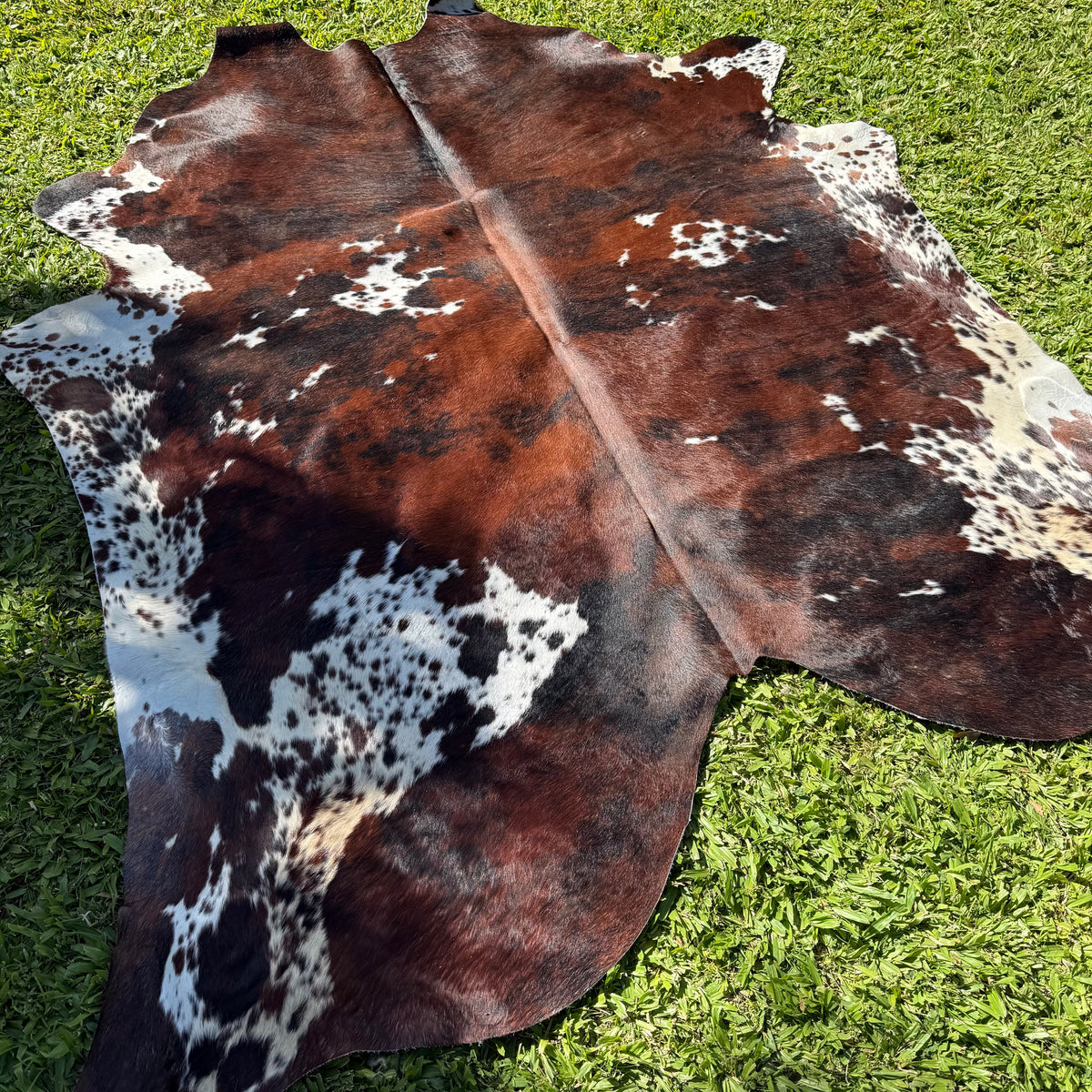 Large Tri Colour Cowhide Rug