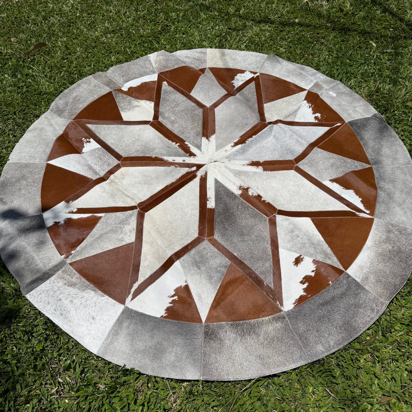 2m Round Patchwork Rug