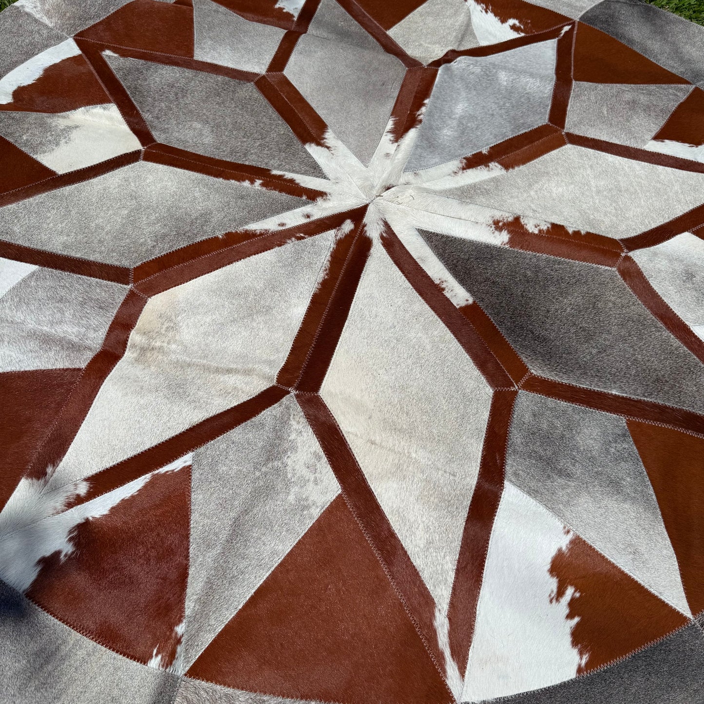 2m Round Patchwork Rug