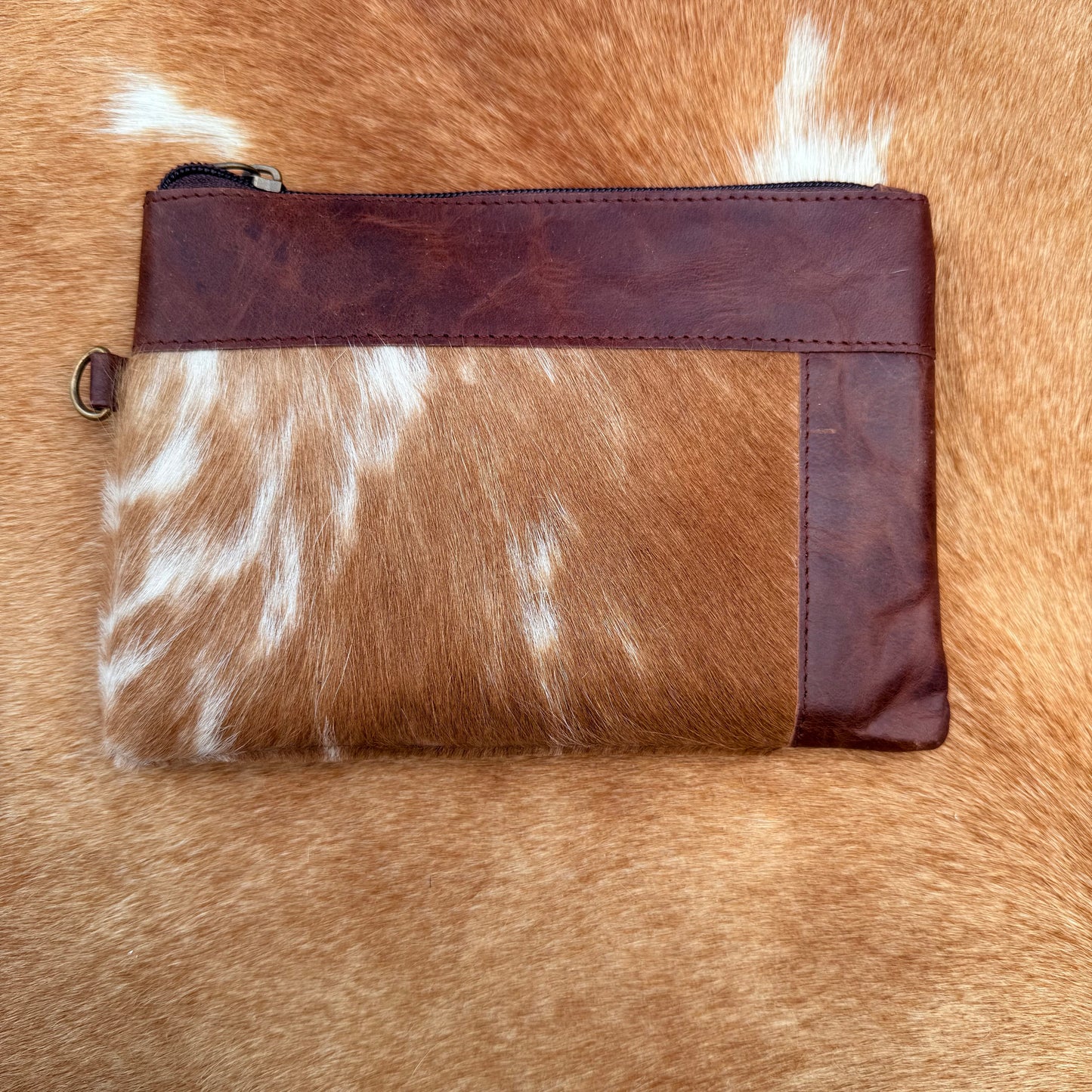 Cowhide Wristlet