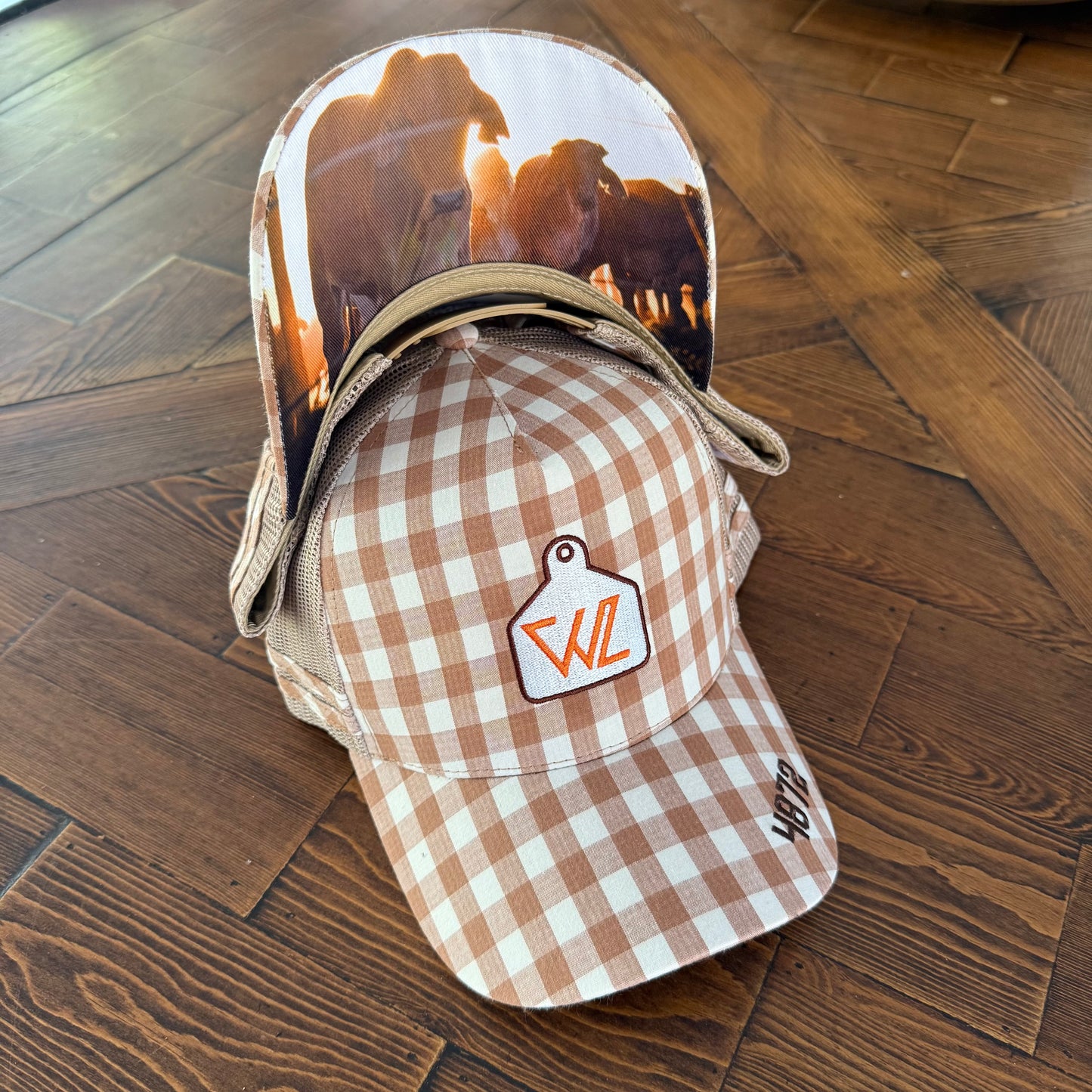 Gingham Trucker Cap