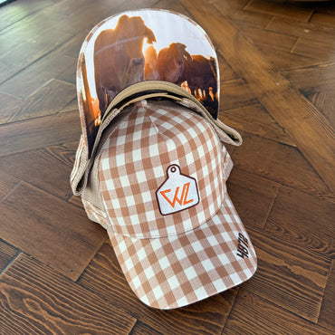 Gingham Trucker Cap