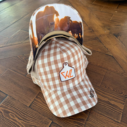 Gingham Trucker Cap