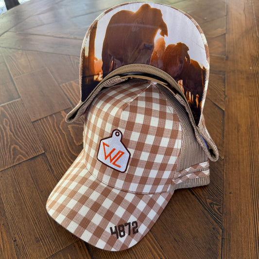 Gingham Trucker Cap