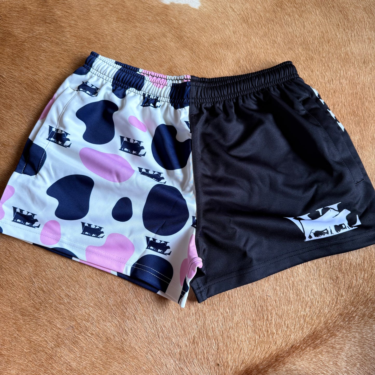 Black/Pink Footy Short