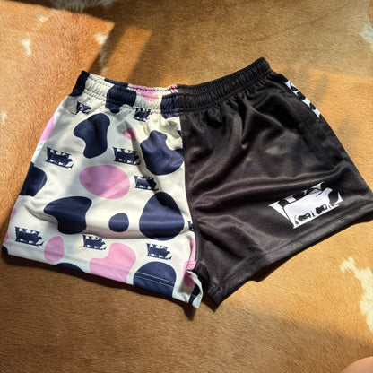 Black/Pink Footy Short