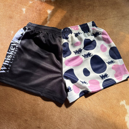 Black/Pink Footy Short