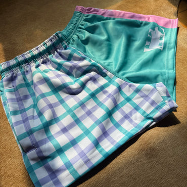 Gingham Footy Short